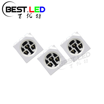 Зеленый 5050 SMD светодиодный 3-чип PLCC-6 светодиод 520-530 нм