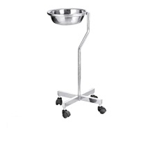 Hospital Medical Stainless Mayo Table With Single Bowl