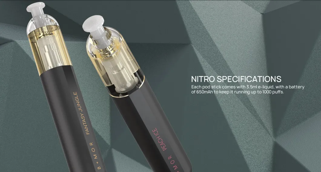 Wholesale Disposable Vape Pen Original B Mor Nitro Puff 5% Salt Nico tine E Cigarette