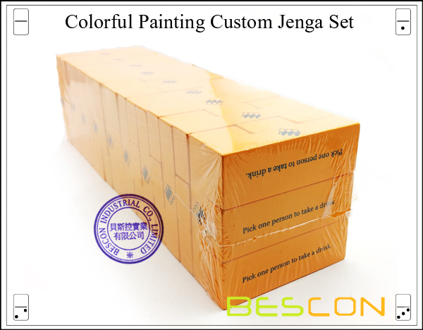 Bunte Malerei Custom Jenga Set-2 Colorful Painting Custom Jenga Set-2