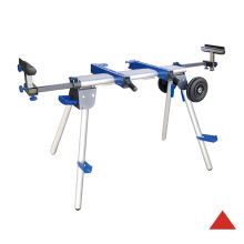 Durable Steel Miter Saw Stand with Work Bench and Clamp