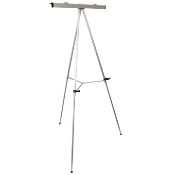 Jumbo Presentation Silver Tripod Easel with Flip Chart Holder
