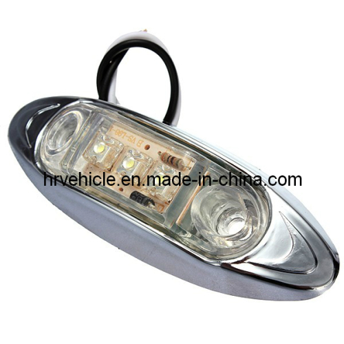 DOT Chrome Base LED Side Marker Light for Trailer