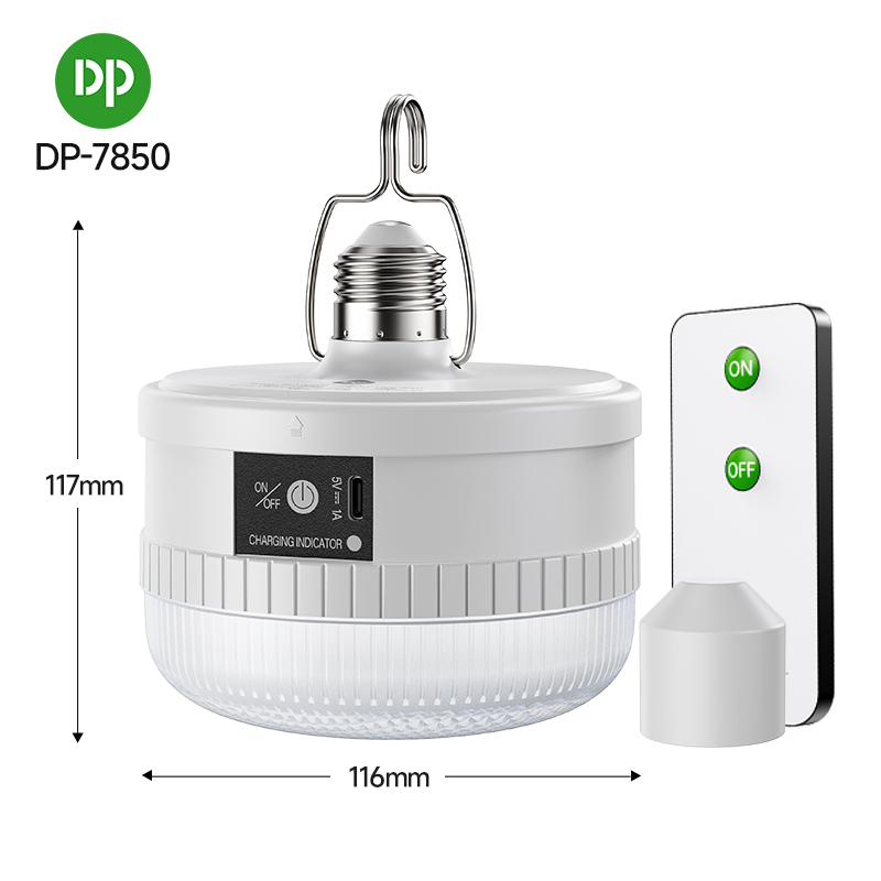 100W Emergency Bulb Rechargeable Lamp with Remote Control