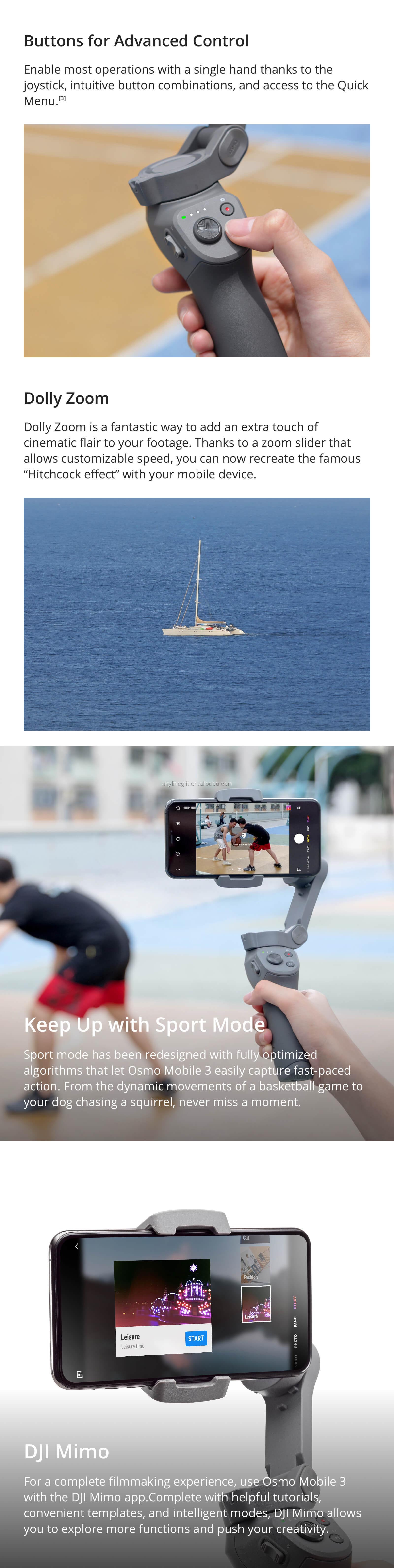 DJI Osmo mobile 3 foldable gimbal for smartphones