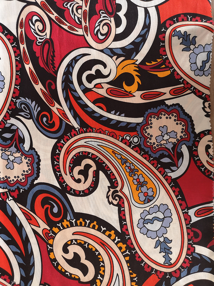 Pasiley Design Rayon Challis 32S Printing Fabric