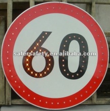 Solar speed limited traffic sign