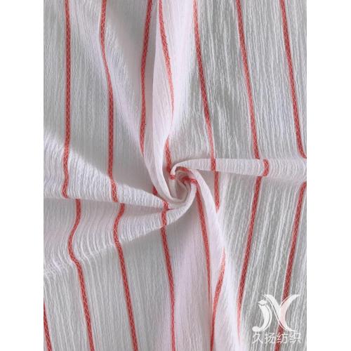 White Stripe Crepe Fabric Strick