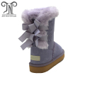 Girl Winter Suede Leather Ungu Boots Toddler