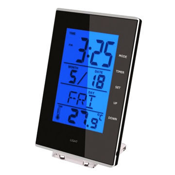 Jumbo touch colored LCD weather station clock