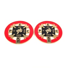 Freemasons Knights Templar Car Badge: Cross Crown Metal Emblem (3")