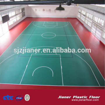 long-lasting pvc synthetic basketball court flooring