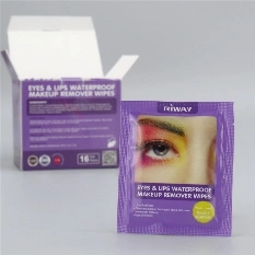 Eyes and Lips Waterproof Makeup Remover Wet Wipes Facial Cleaning Wipes Single Pack