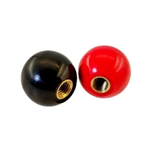 Black Bakelite Ball Knob with M10 Female Galvanized Rod