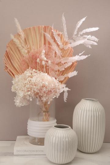 Elegant Strip Ceramic Vase White for Home Decor