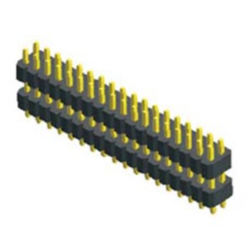 1.00mm Pin Header Vertical Through Dual Row Dual Plastic