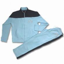 Women's Jogging Suit with Logo on Front Chest of Sweater Shirt and Jogging Pant