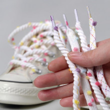 Olian Rainbow Hairball Shoelaces - Colorful Flat Laces for Sneakers