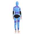 Seaskin Blue Camo Spearfishing Wetsuits untuk Wanita