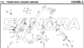 F15 BAME-ENGINE HANGER per HU05W-C MIO 50 Parte di ricambio Top Quality