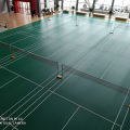 sol sportif en pvc vert pour terrain de badminton