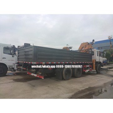 Camion à benne basculante Dongfeng avec grue articulée XCMG de 6,3 tonnes