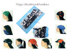 Magic Headband Buff Multifunctional Headwear Custom Printed Bandanas For Outdoor Sports