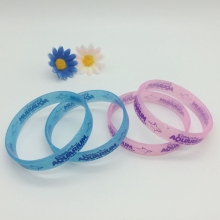 Attractive Customized Glitter Silicone Wristbands