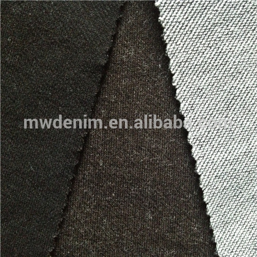 inclined terry knitted cotton denim knitted denim fabric