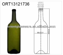 1500ml Burgundy glass bottle, Burgundia good wine glass bottle
