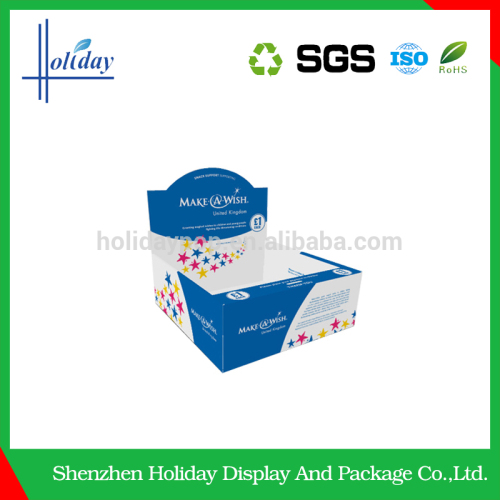 Colorful design cardboard display stand counter top