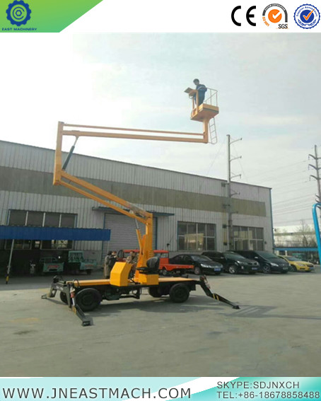 14m Self-propelled Articulating Trailer Boom Lift