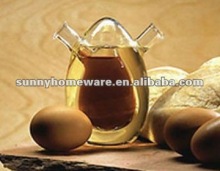 hand made glass kitchen ware/glass oil and vinegar bottle