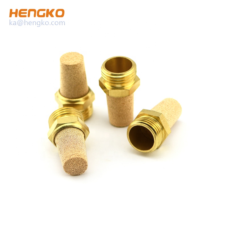 Pneumatic Sintered Bronze Powder Universal Micron Reduce Noise Exhaust Silencer Muffler