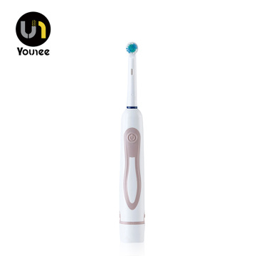 Battery-powered rotary electric toothbrush
