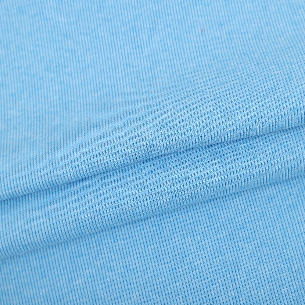 30s polyester cotton elastane 2x2 rib knit fabric