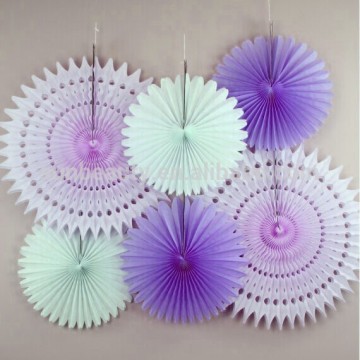 Party Round Paper Fan Wholesale Snowflake Paper fan