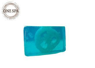 Natural Blue color Bath Soap Loofah Soap / vegetable glycer