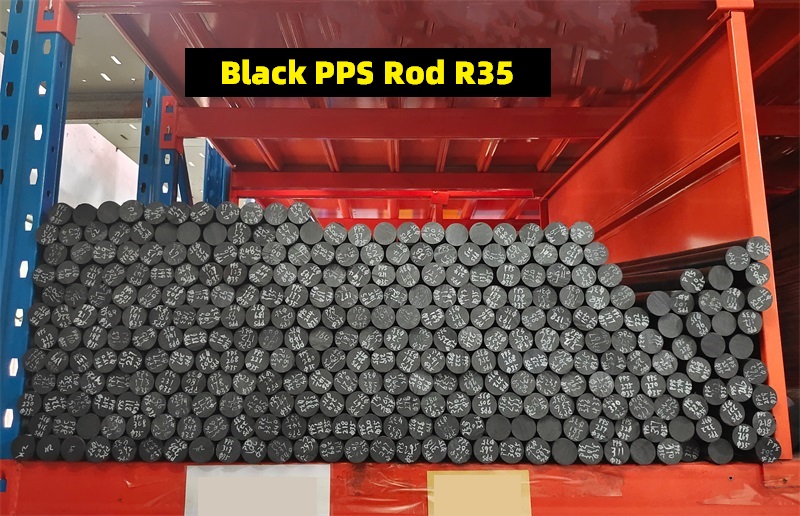 Hastes de plástico de engenharia de PPS pretas estão à venda