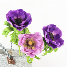 Artificial Anemone Flower Branch for Home Decor