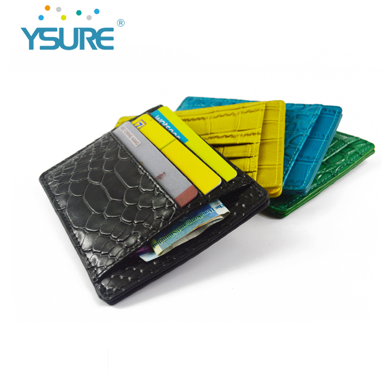 Yellow Crocodile Genuine leather mobile case card holder visit card case