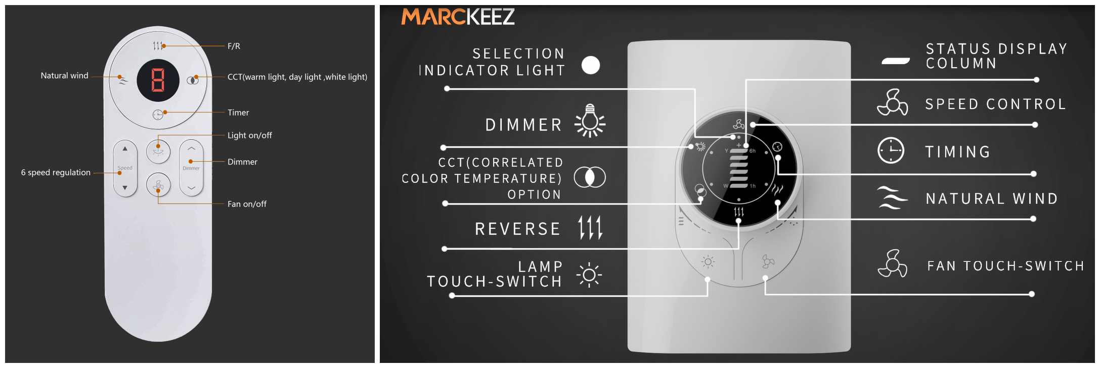 marckeez ceiling fan cotrol