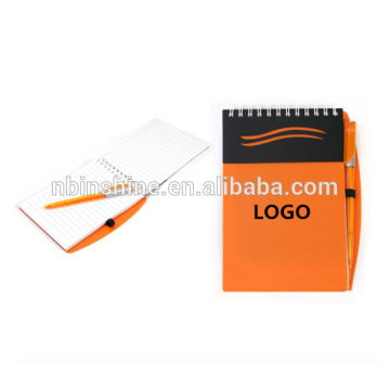 PP cover notebook with pen , custom notepad , waterproof notepad
