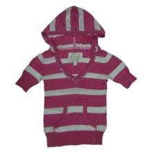 Pullover Sweater for Girl with Cap