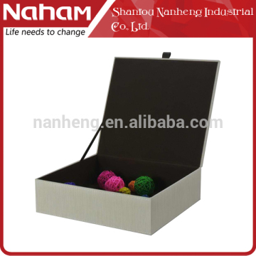 NAHAM Custom Slubbed Fabric Jewelry Box/Jewelry Packaging Box