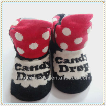 Cotton infant baby sock with jacquard cute pattern