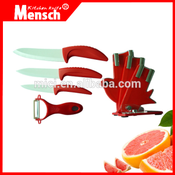 5pcs ceramic cooking knife with holder for business gift