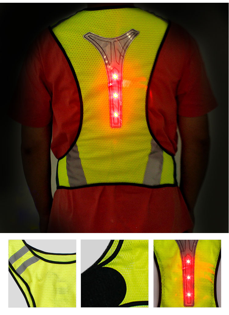 Sport Man Glowing Vest Reflective Fashion Vest Visibility, Bike Reflective Vest/