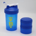 450 ml Blaue Flasche Shaker Flasche Zwei Schraub-Container