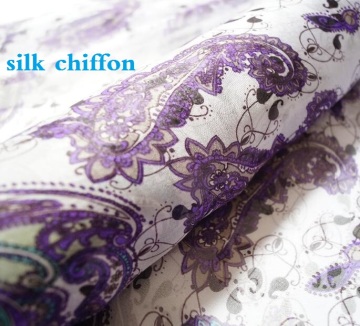 The new main purple kidney bean silk chiffon dress DIY tailor fashion scarf fabric